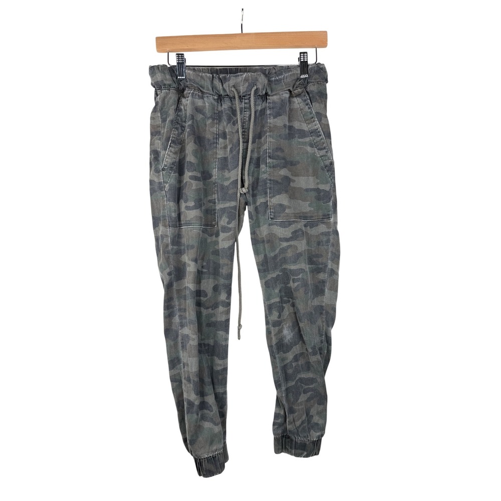 Cloth & Stone Anthro Camo Print Lyocell Jogger Pants size XS Green
